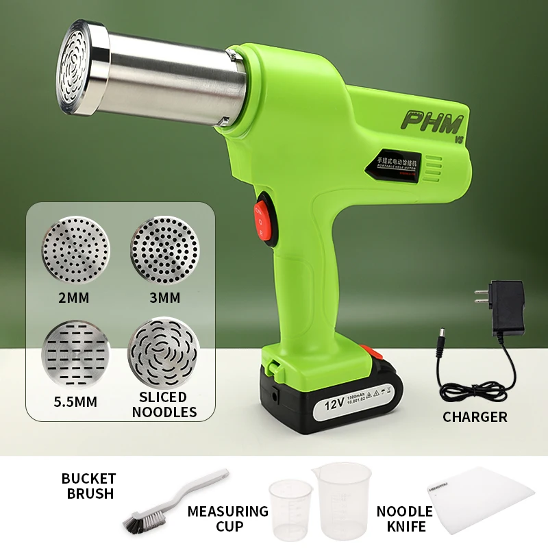 المنزلية الصغيرة التلقائي المعكرونة الصحافة المحمولة قابلة للشحن ماكينة صنع الشعرية النودل 1500mAh بطارية سعة كبيرة