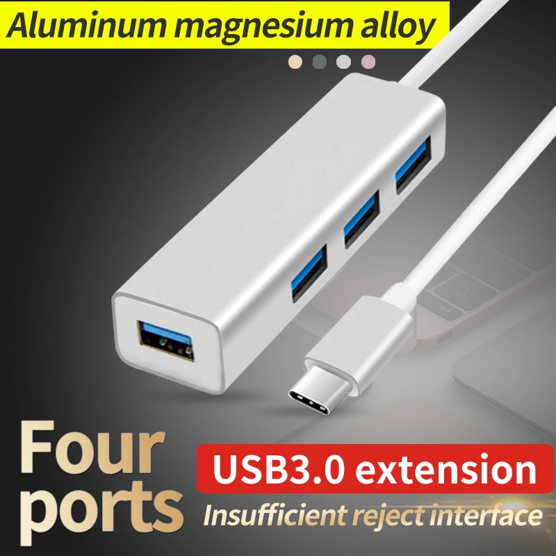 USB Hub 3.0 USB Splitter Multi USB 3.0 Hub Multiple 4 Port Power Adapter to Mac book Accessories usbc