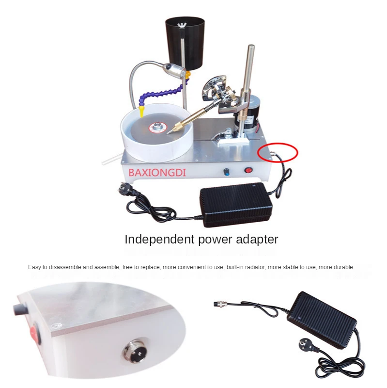2800 Rpm Precision Jewelry Stone Polishing Machine Molding Machine Gem Faceting Machine DC Stepless Speed Gem Angle Grinder