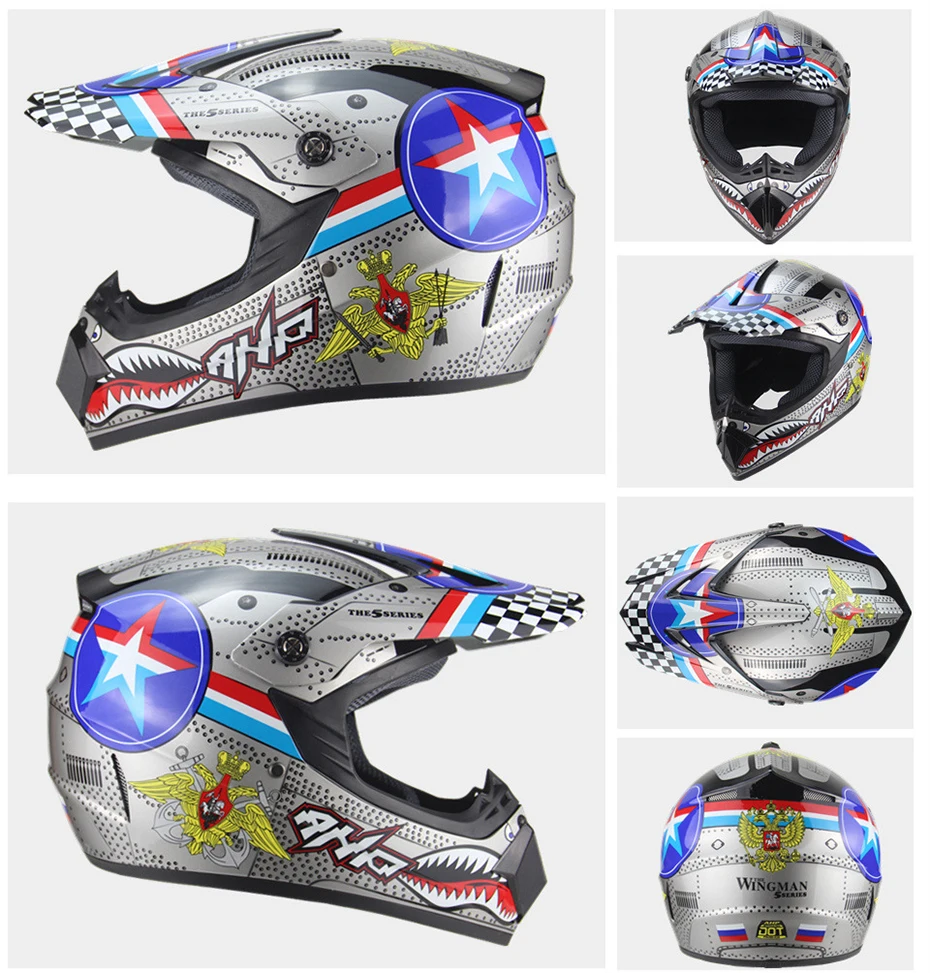 Professional Children's Motorcycle Helmet Racing Motocross Casque Hors Route Casque Moto Capacete Moto Casco Off-road Cartoon