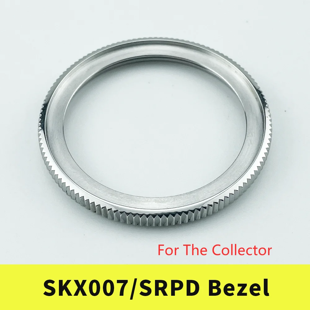 Included Gasket SKX007/SKX171/SRPD Silver Coin Edge Bezel Polished Finish 316L Stainless Steel