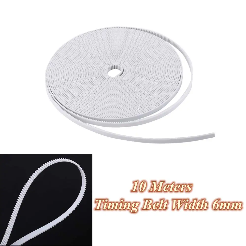 3D Printer 10M Timing Belt, Steel core 2GT-6 Wide 6mm Timing Belt, Strong wear Resistance, Low Noise, Used for 3D Printer