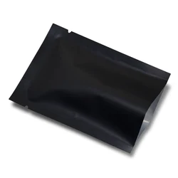 Matte Black Open Top Mylar Verpakking Zak Bulk Voedsel Vacuüm Verpakking Zak Aluminiumfolie Zakjes Heat Seal Snoep Koffie Thee tassen