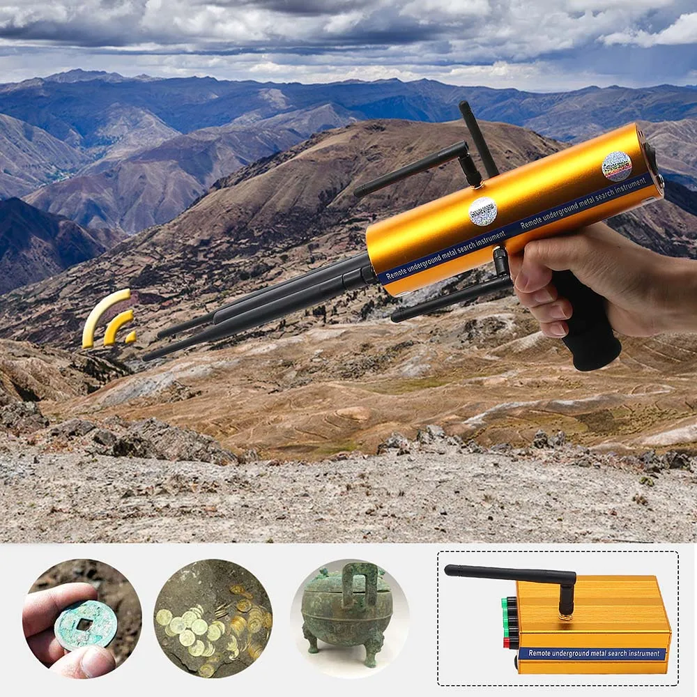 Maxgeek AKS with Six Antennas Handheld Type Long Range Hunt Metal Searcher High Sensitivity Gold Metal Detector Gems  Finder