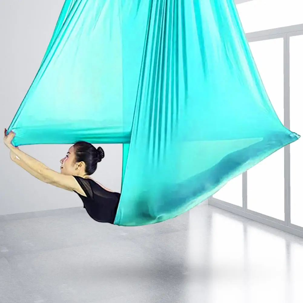 1 Set Nylon Aerial Yoga Hammock High-strength Portable Stretchy Antigravity Soft Aerial Hammock for Home