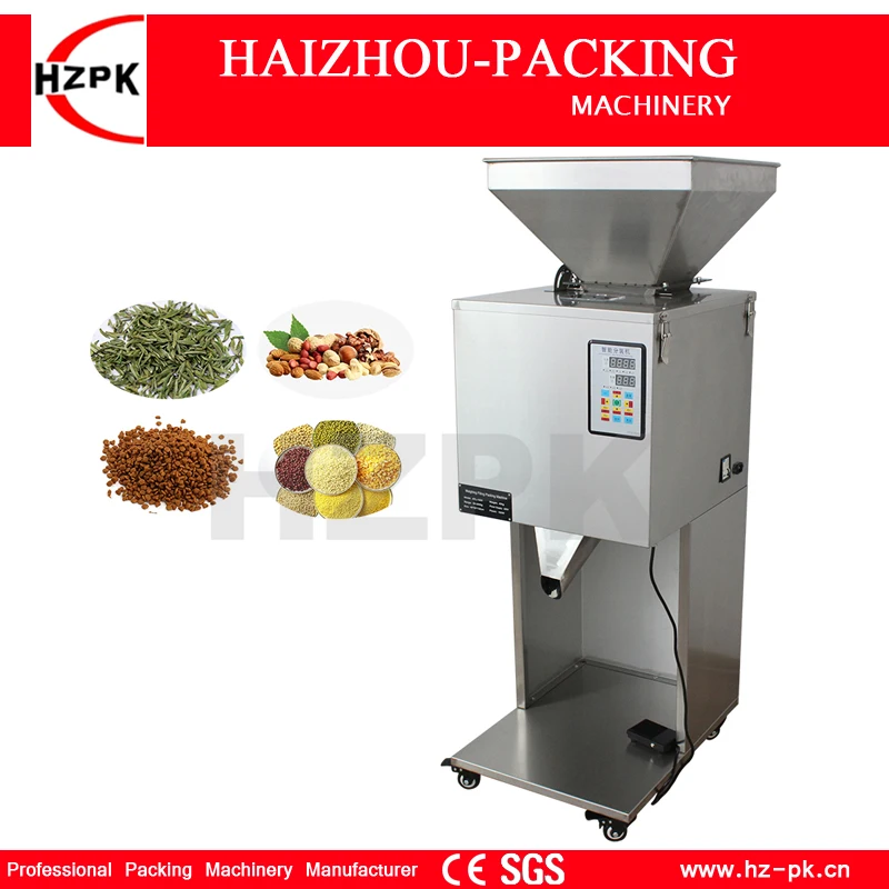 

HZPK Automatic Stainless Steel Intelligent Microcomputer Control Seeds Tea Coffee Beans Bag Granule Pouch Jar Filling Machine