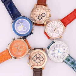 VERKAUF!!! Rabatt Melissa Kristall Multifunktionen Alte Arten frauen der männer Uhr Japan Mov 'T Mode Stunden Leder Mädchen Geschenk