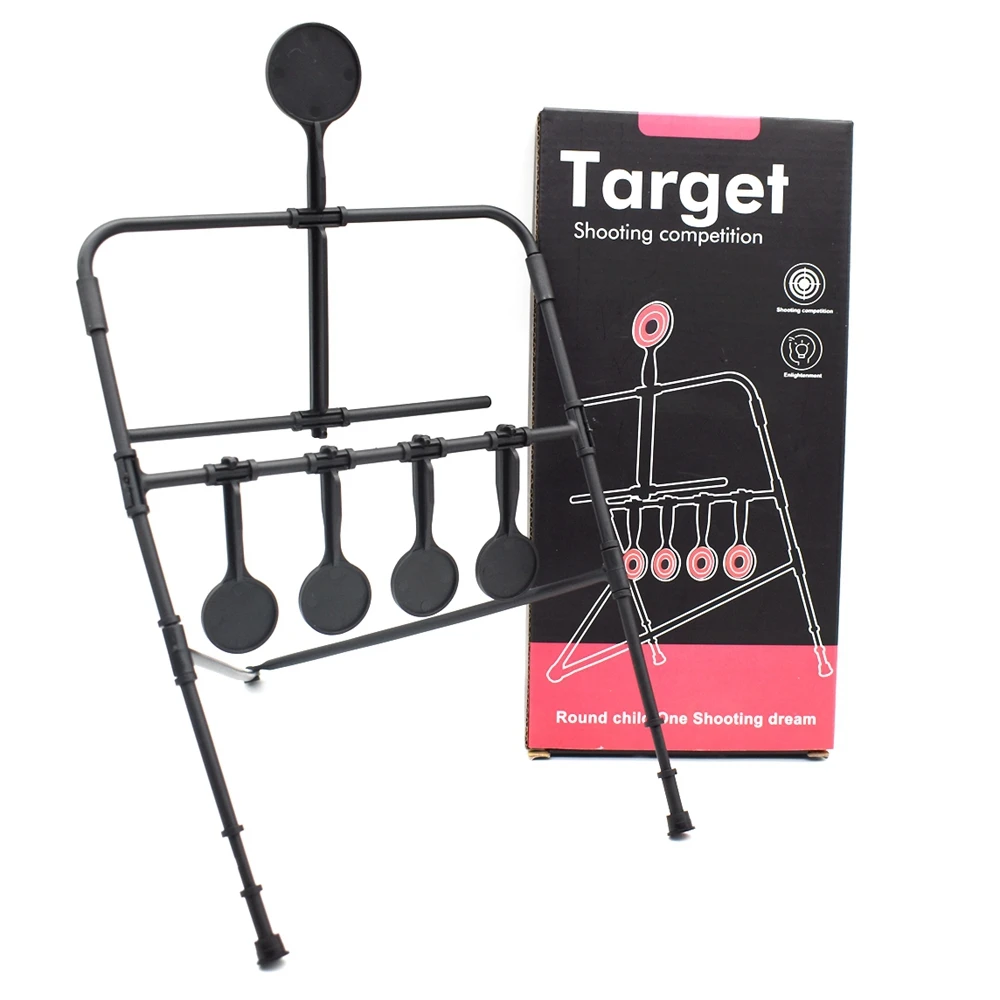 Set Ulang Sendiri Target 5 Piring Airsoft Menembak Target BB Pistol Mainan Anak-anak Pistol Paintball Dalam Ruangan Pract Spinner Splatter Target