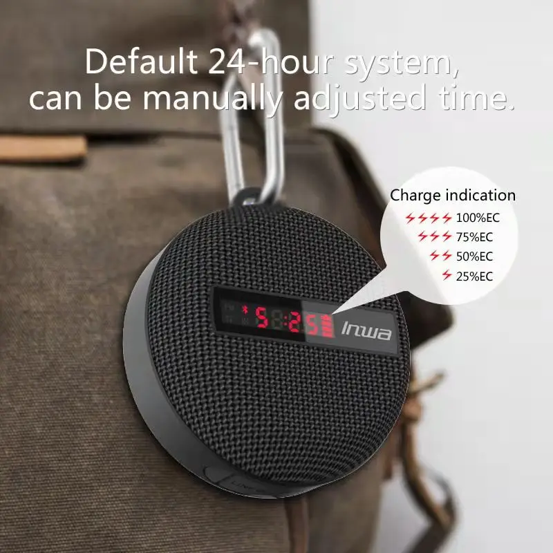 Беспроводной bluetooth динамик для велосипеда, уличный умный светодиодный цифровой дисплей, портативный водонепроницаемый сабвуфер, громкая связь/TF карта