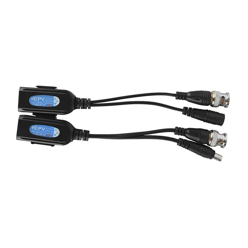 1คู่กล้องวงจรปิด Coax BNC Balun CAT5e 6 RJ45 Connector