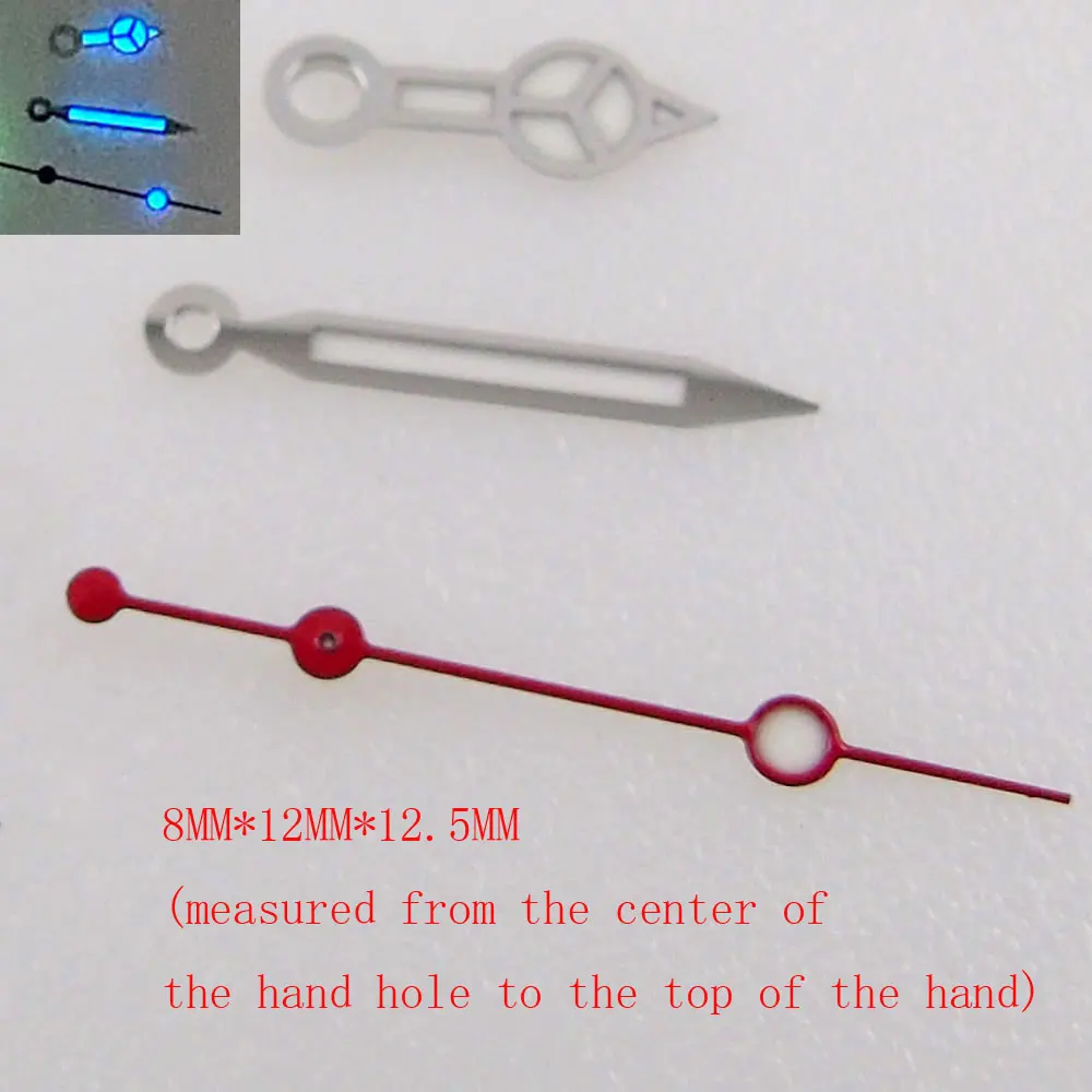 Juego de agujas de mano de reloj colorido de alta calidad, movimiento automático luminoso para NH35, NH36, 7s36, 7s25, 7s35, 6r15, 4r15, 4r35, 4r36