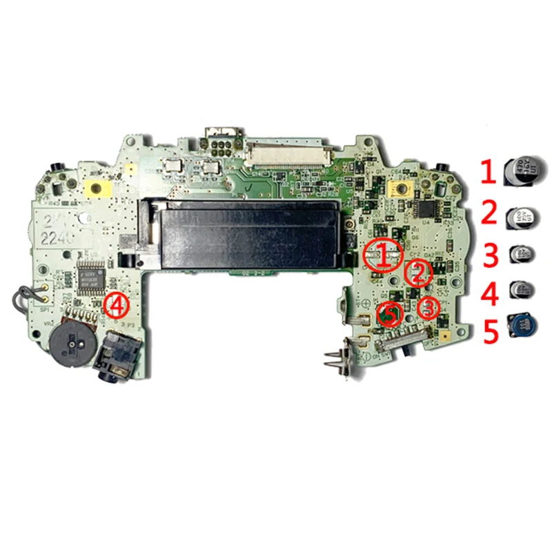 Condensador de placa base de consola para juego de Nintendo GBA, conjunto de combinación de inductancia de 32 pines y 40 Pines, producto de mantenimiento general