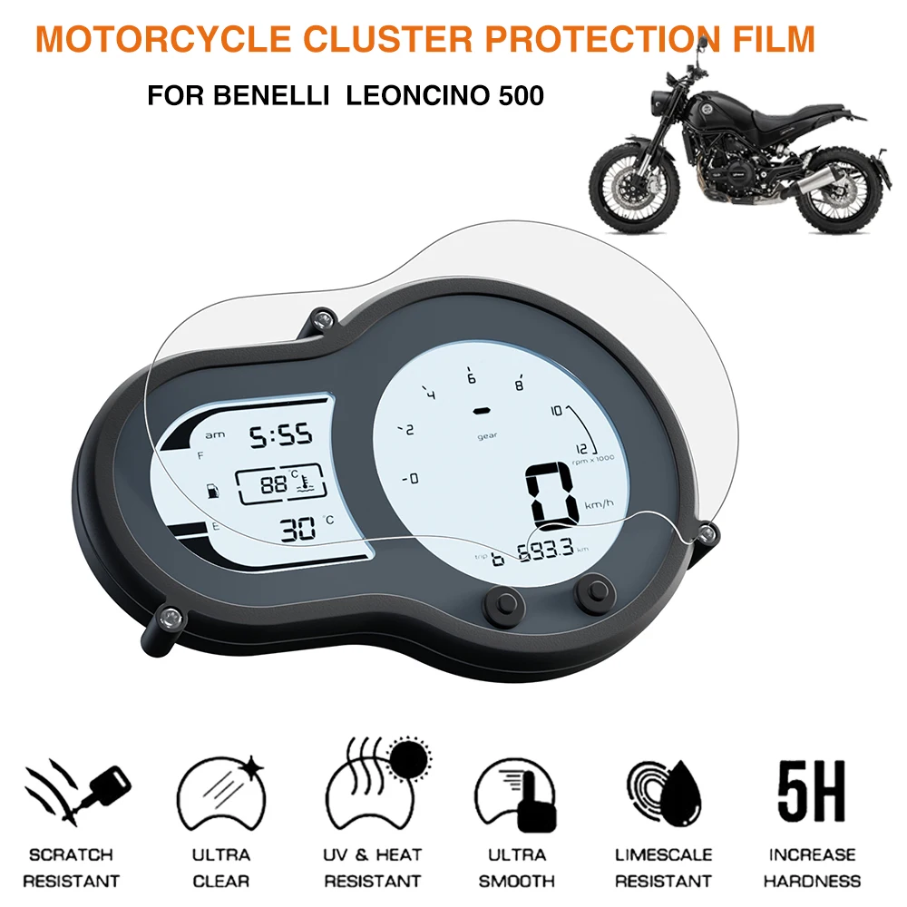 For Benelli LEONCINO 500 LEONCINO500 Motorcycle Accessories Cluster Scratch Protection Film Speedometer Screen Protector