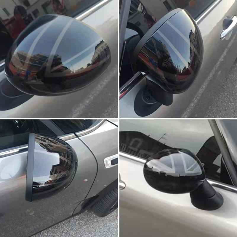 Tampas do espelho retrovisor do carro, Shell exterior, a bandeira preta, Mini Cooper One S, JCW, F54, F55, F56, F57, F60, 2015-2019, 2 PCes pelo