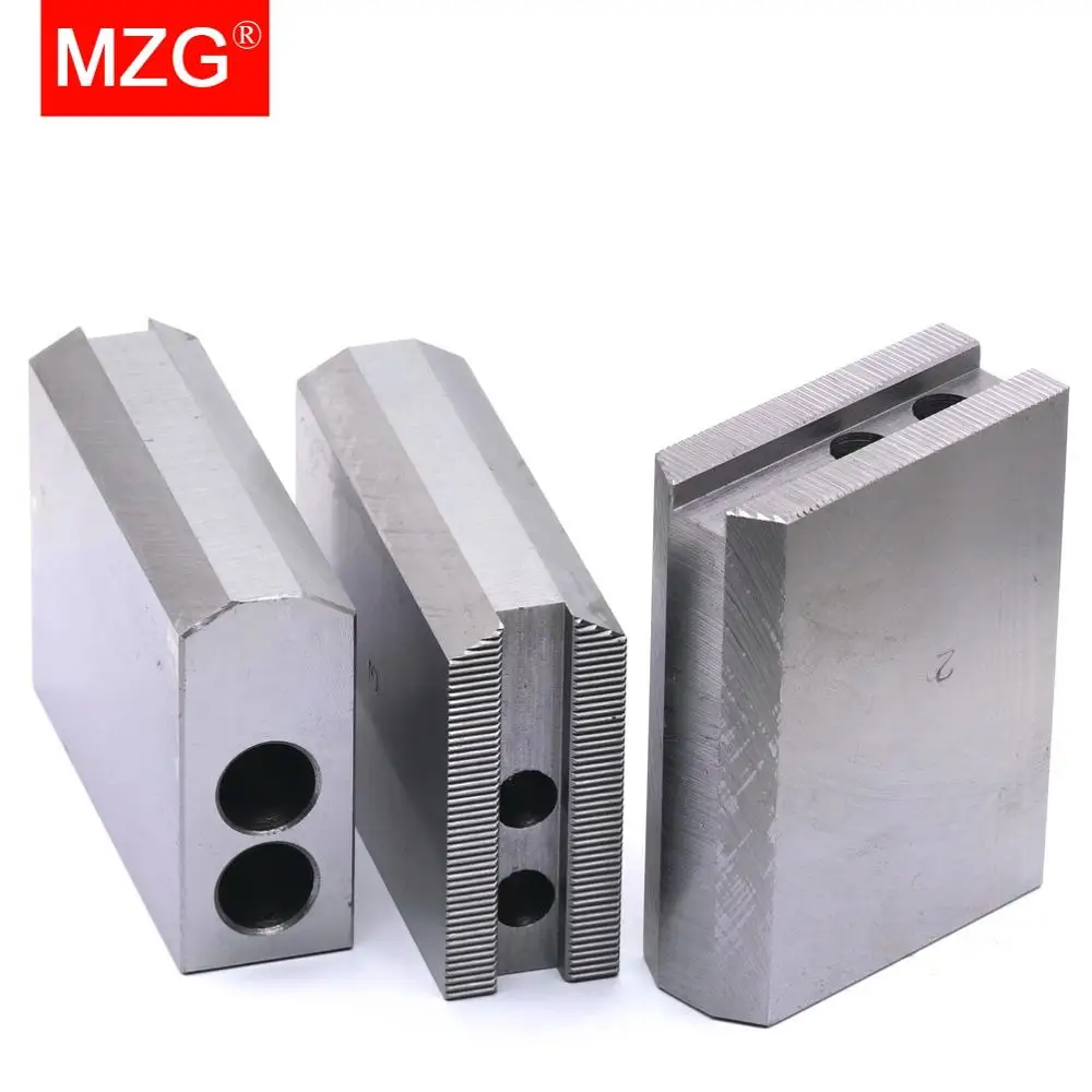 MZG 8 inch 50 60 70 80 mm Heighth Hollow Soft Jaw for CNC Lathe Boring Holders Cutting Tool Hole Machining