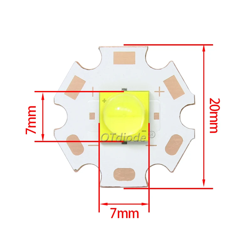 7070 20W 3V6V12V Led replace XHP70.2 XHP50.2 Diode Emitter Cool Warm White Blue for Flashlight lamp bike head motorcycle