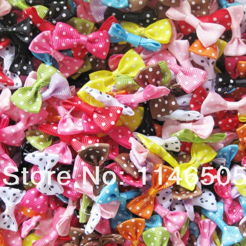 50 sztuk/partia 30mm * 15mm moda kropki wstążka kokardka motylka krawat DIYdy akcesoria rzemieślnicze Scrapbooking produkty