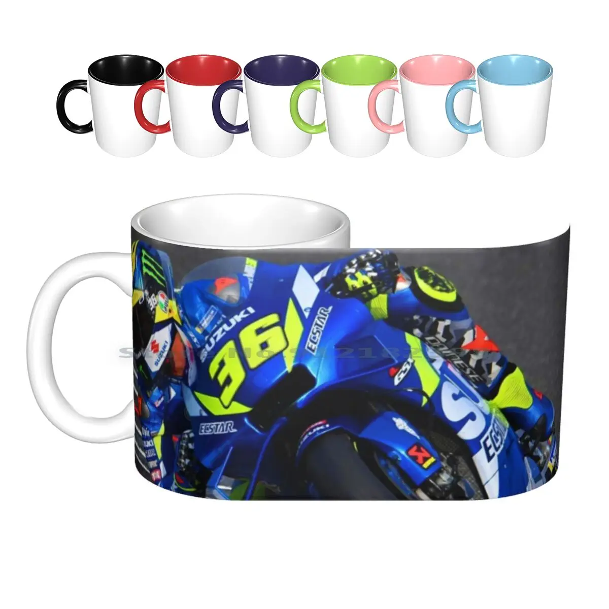 Joan Mir Making A Kneedown Ceramic Mugs Coffee Cups Milk Tea Mug Motor Motorbike Motorcycle Racing Motorsport Rider Racetrack