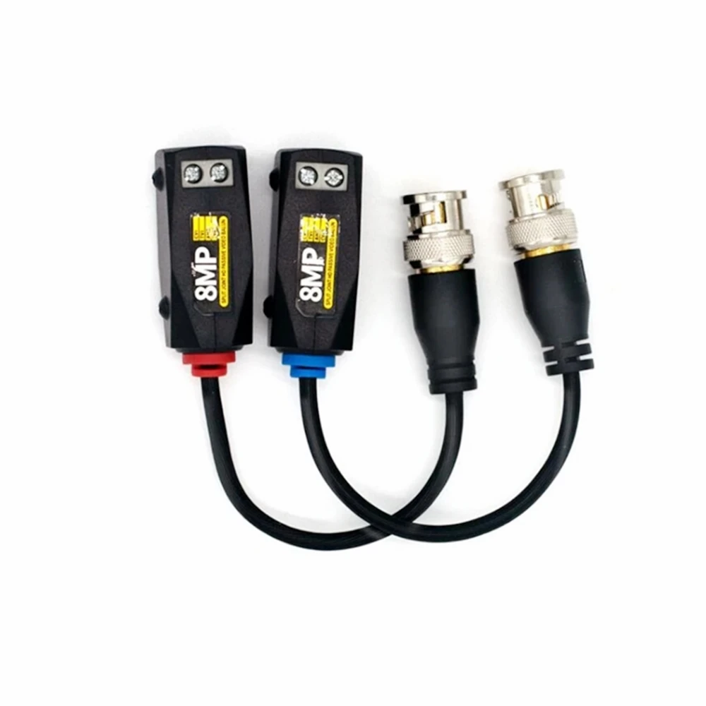 Balun vidéo CCTV passif 8MP, transmission HD-CVI/TVI/AHD, câble UTP CAT5E/6 pour caméras CCTV 2MP 5MP 8MP, 5 paires