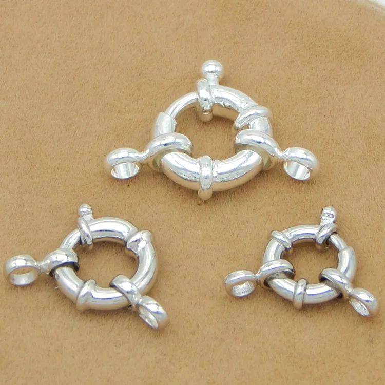 925 Sterling Silver Spring Clasps Jewelry Accessories Multidirectional Silver Clasp Closures For DIY Bracelet Necklace SC-CZ135
