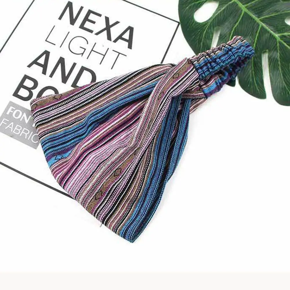 New Style Elastic Hair Bands Fabric C otton H eadband Hair S carf Turban Wide Head Wrap