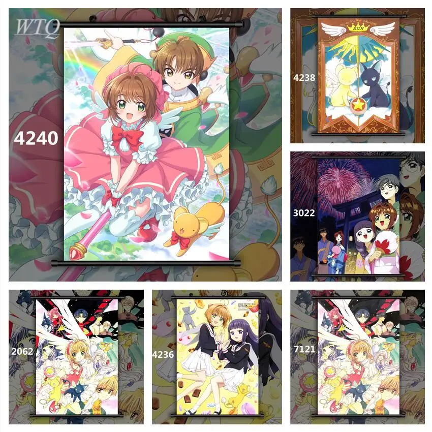 Card Captor Sakura Kinomoto Syaoran Tomoyo Anime Posters Canvas Painting Wall Decor Wall Art Picture for Living Room Home Decor