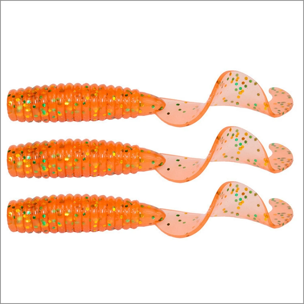 24pcs/Set Jig Soft Bait Silicone Lure Worm Fishing Lures Wobbler Attractive Artificial rubber Swivel Bass Fishing Tackle