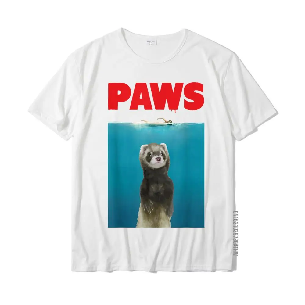 Paws Ferret Funny T-Shirt Parody Ferret Lover Gifts Fitness Tight Tops & Tees For Men New Coming Cotton Top T-Shirts Print