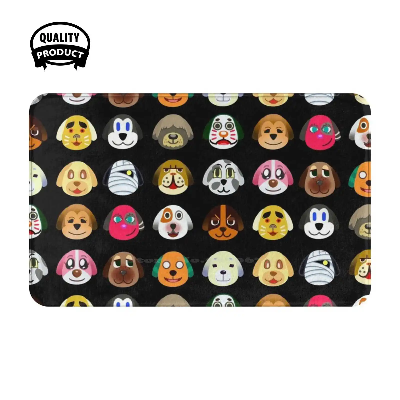 Animal Dog Icons Soft Cushion Home Carpet Door Mat Car Rug Walker Shep Maddie Lucky Portia Cookie Cherry Bones Butch Benjamin