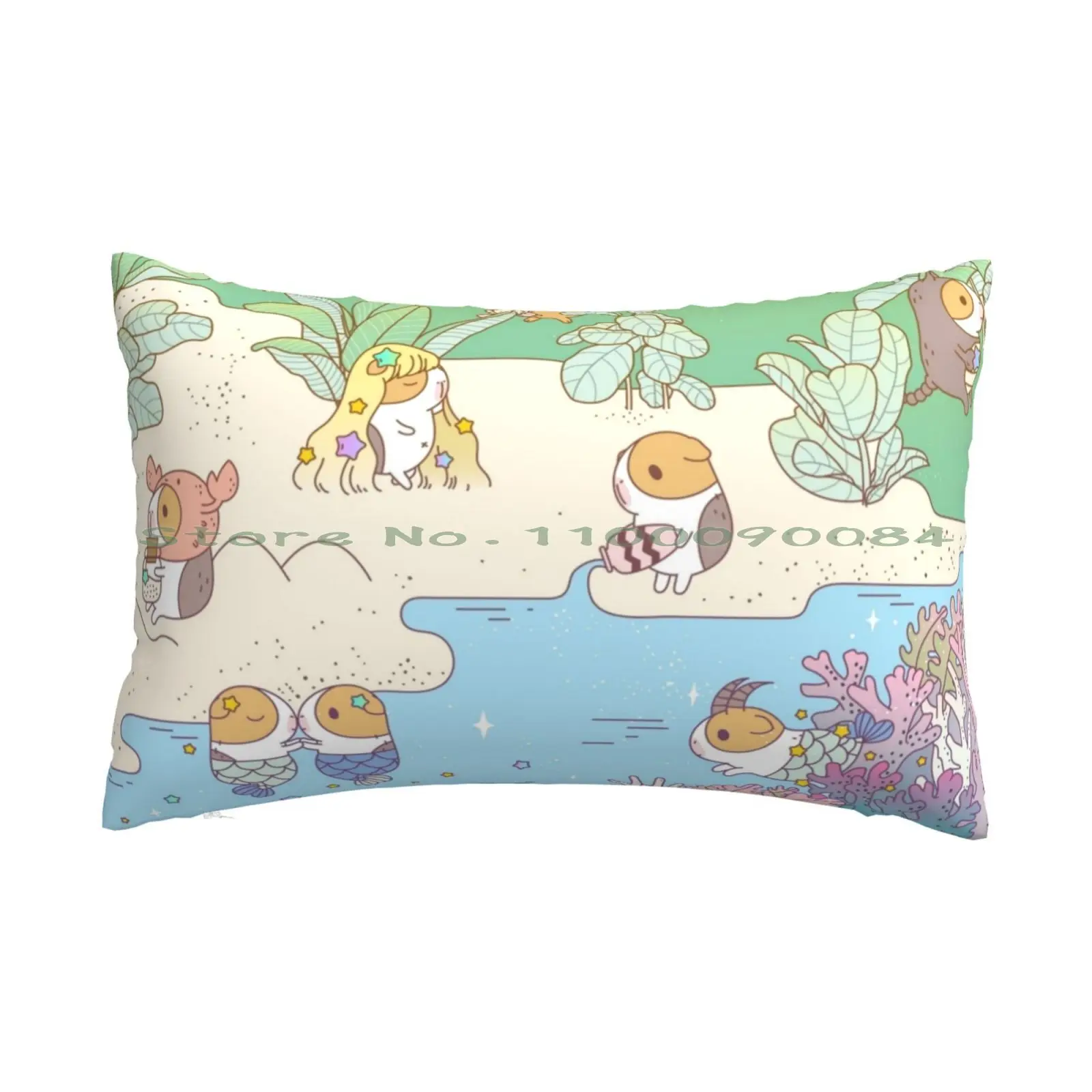 

Bubu The Guinea Pig Horoscope Land Pillow Case 20x30 50*75 Sofa Bedroom Bubu Horoscope Astrology Zone Kawaii Guinea Pigs