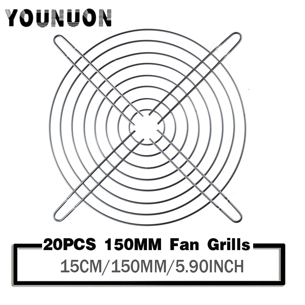 20 Piecces 150x150mm Metal Mesh Finger Guard Protective Net Fan Grill 150mm 15cm for Cooling Fans