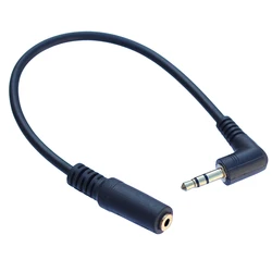 3 polak stereo 3.5mm mężczyzn do 2.5mm żeńskie gniazdo 90 prostopadły 3.5mm do 2.5mm męski na żeński adapter Audio kabel przewód