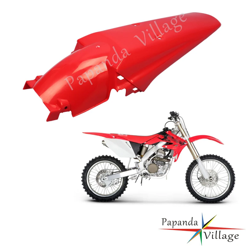 Red Dual Sport ABS Plastic Universal Motocross Mudguard Rear Fenders for Honda XR250/400 CR CRF250/450 R L Ducati Yamaha Suzuki