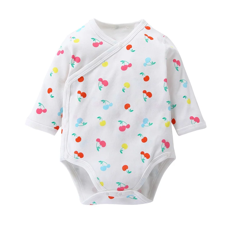 Baby bodysuit side opening V neck clothes children long sleeves baby pyjamas kids clothes 100% cotton baby body girls clothes