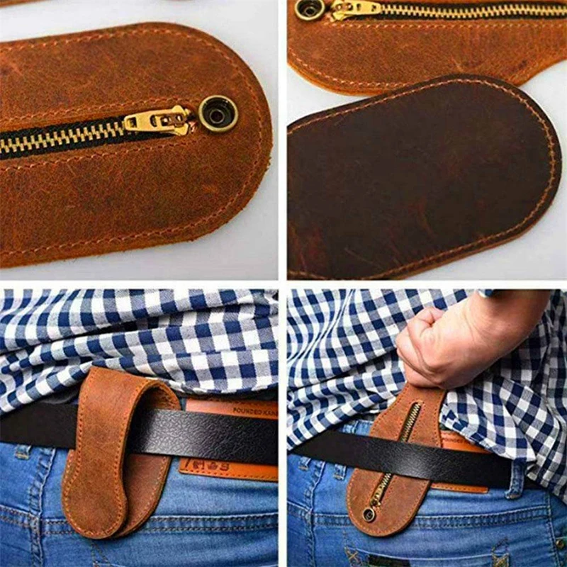 

​1X Coin Purse Genuine Leather Racket Jack Sap Big Capacity Belt For Self Defense US Мини Кошелек Женский 가죽파우치 Кошелек Мужской