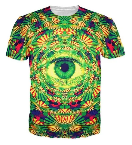 New 3D Printing  Psychedelic Eye  Fashion Men Women Hip HopT-shirt Plus Size S-7XL Harajuku  Graphic T Shirts