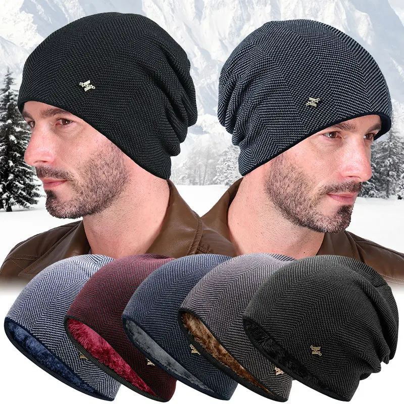 New Unisex Warm Winter Hat Fashion Men & Women Thick Knitted Hat Outdoor Sports Ski Beanie Hats