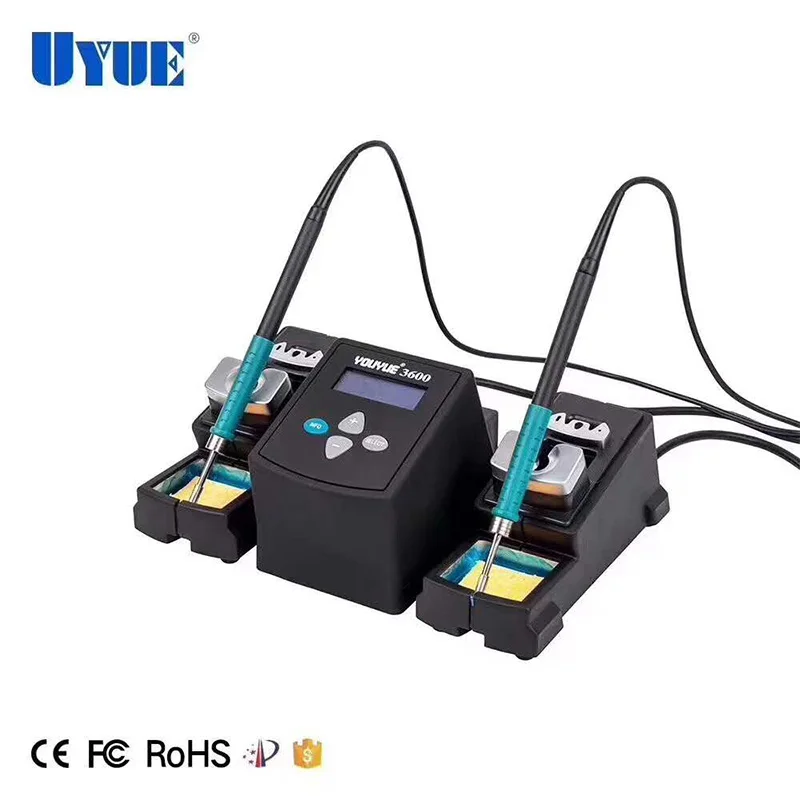 UYUE 3600 Lead Free Solder Station 75W Constant Dual Solder Iron Rework Station for Phone Repair Welding Station With Sleep Mode