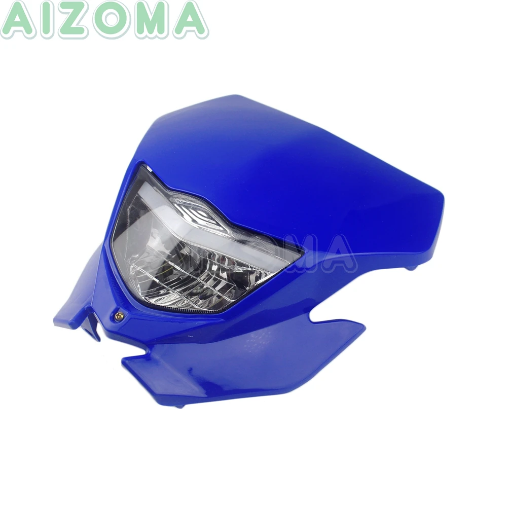 Supermoto Dirt Bike Headlight Fairing H4 12V Head Lamp For Kawasaki Yamaha YZ WR TTR XT YZF WRF 125/250/426/450 R WR250 WR450