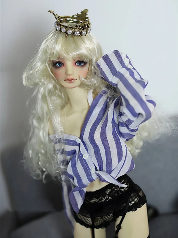 

1 шт., новинка, Одежда для куклы BJD 1/3 1/4 MDD.MSD SDGR16, полосатая рубашка без бретелек, модная кукольная одежда, аксессуары