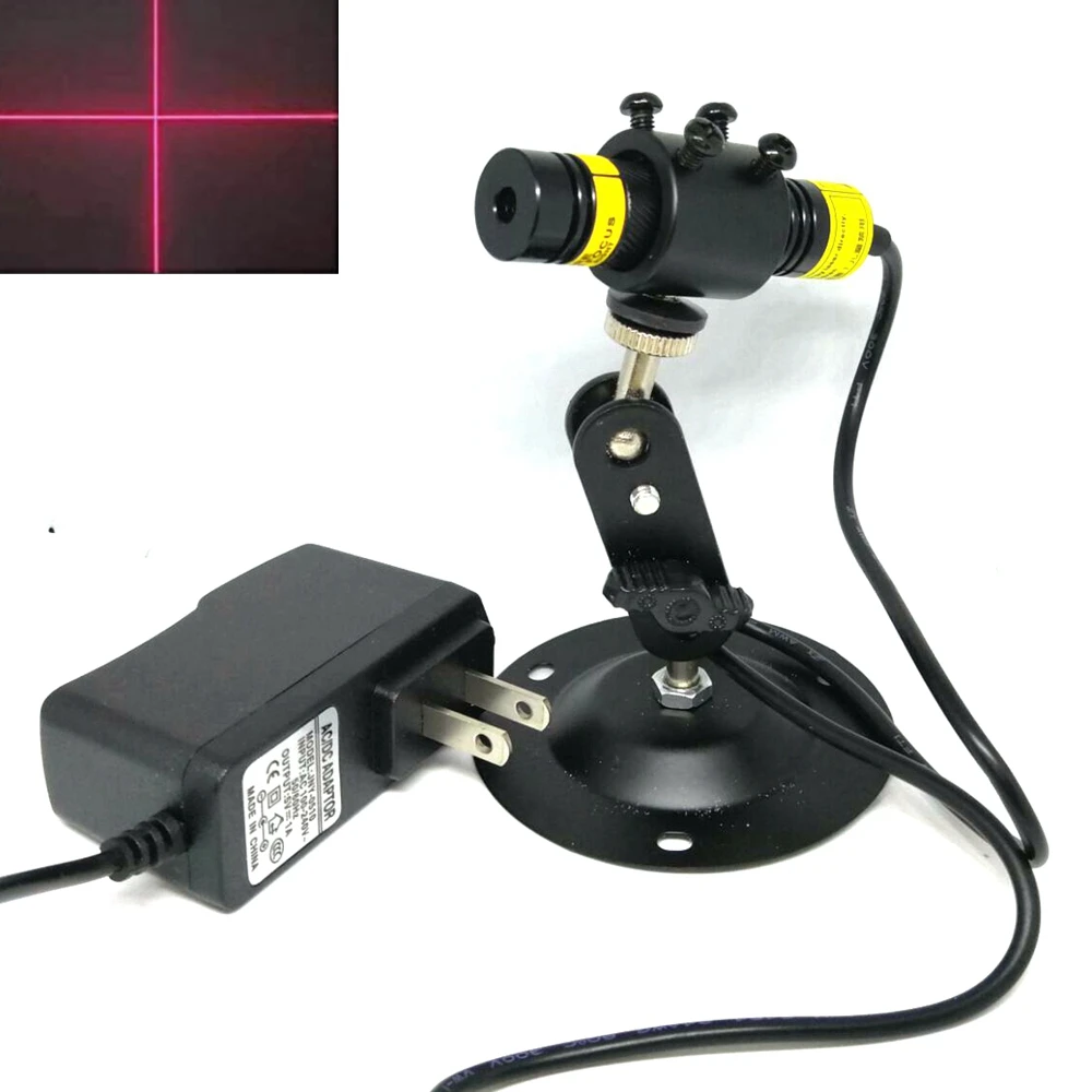 16X68mm Focusable 650nm 10/50/100/150/200/250mw Red Dot/Line/Cross Laser Diode Locator Module W/ Adapter & Holder