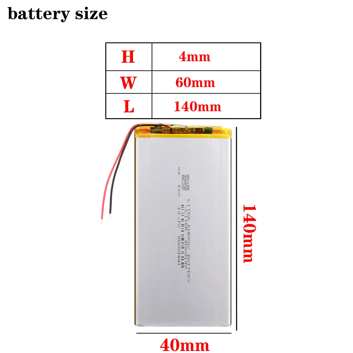 3.7V 5000mAH 4060140 litrowy akumulator energii polimerowy akumulator litowo-jonowy/litowo-jonowy do tabletu 7 cali 8 cali 9 cali mp3 mp4