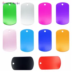 10pcs Military Pet Id Dog Tag Aluminum Army ID Tag Name Blank Dog Tags Pendant Logo laser engraving text
