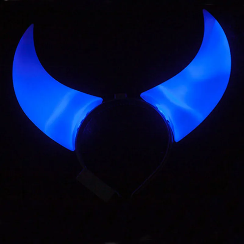 10pcs LED Flashing Devil Horn Women Girls Light Headbands Ears Glow Neon Party Cosplay  Birthday      navidad  Halloween