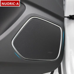 Stainless Steel Car Door Audio Speaker Frame Decoration Cover Trim For Audi Q3 2012-2016 Styling Interior Accessories