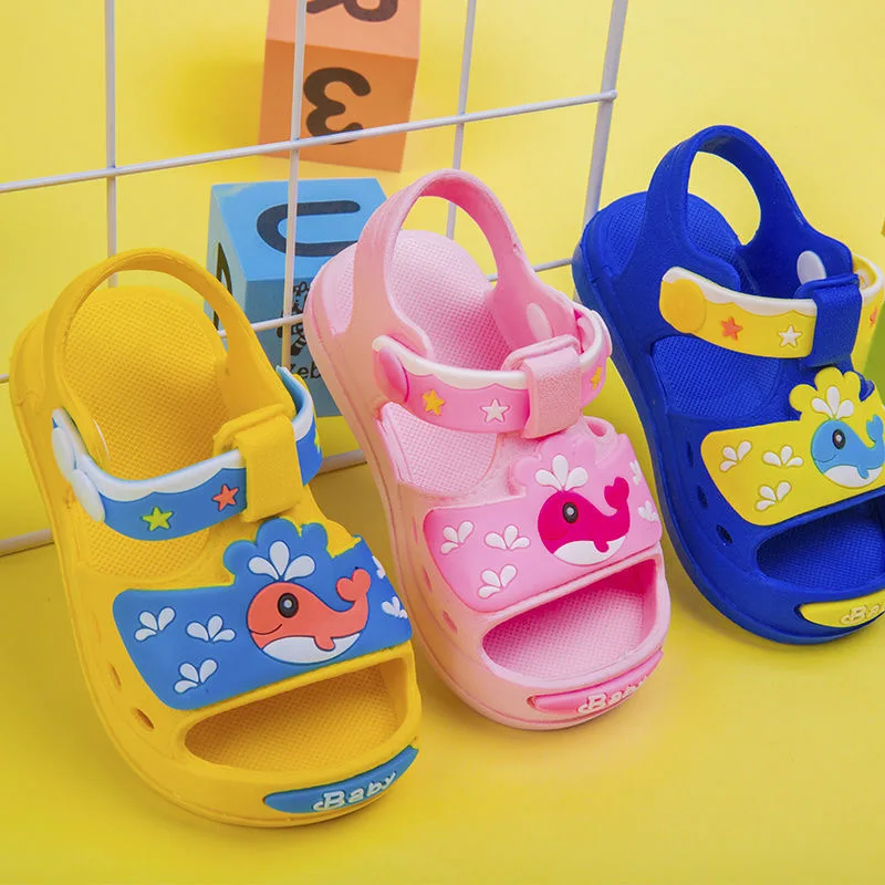 Boys and girls sandals Baotou beach shoes 1-4years old children non-slip soft bottom children's sandals non-slip summer sandals