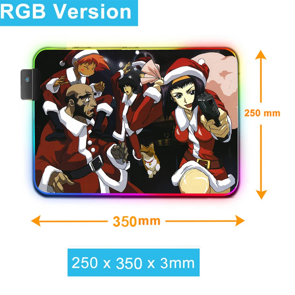 Multi-interface COWBOY BEBOP 400*800MM Large RGB Gaming Mouse Pad Typec Interface Docking Gamer Mousepad Dock USB HUB Desk Mat