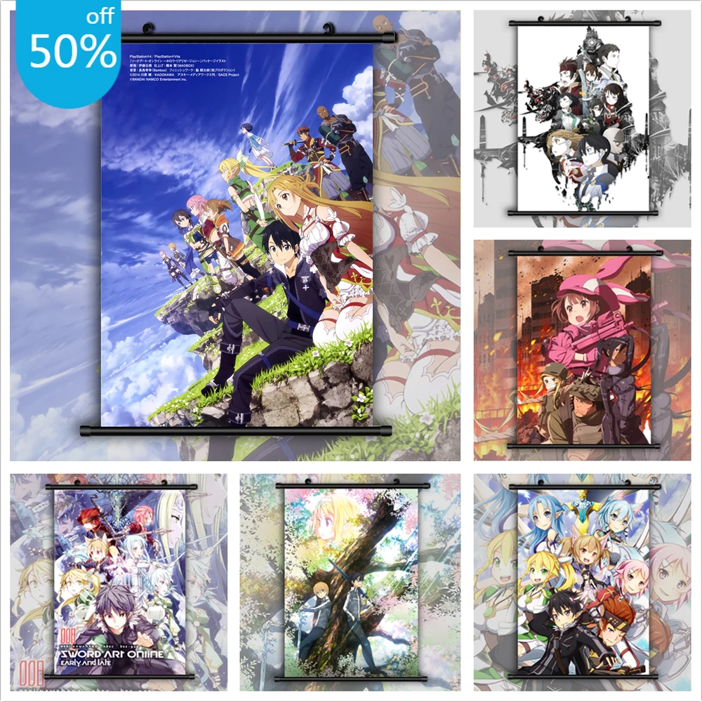 Sword Art Online Anime Poster Style Anime Posters Canvas Painting Wall Decor Wall Art Picture for Living Room Decor Home Decor