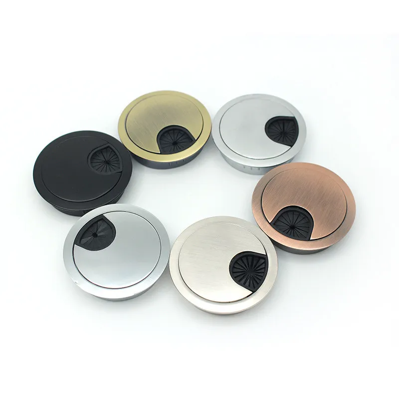 KK&FING 1PC Desk Wire Hole Cover Base 50-80MM Computer Desk Table Grommet Cable Port Wire Hole Cover Furniture Hardware