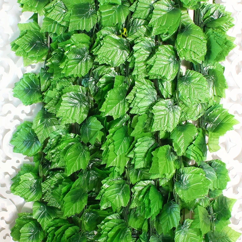 

Artificial Green Vines Leaves, Plastic Plants, Home Garden Party Decoration, Accessories, 12 PCs